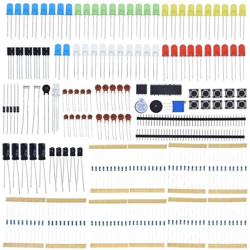 Diy Electronics Shop - 【今すぐ購入】Arduino UNO、Raspberry Pi対応DIY電子部品スターターキット（LED、ブザー、コンデンサ、抵抗付き）
