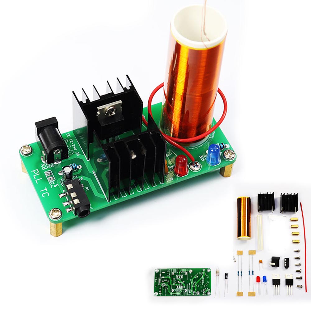 Diy Electronics Projects - DIY電子テスラコイルキット 18V 2A 3.5mmオーディオコネクタ付き DIYはんだ付けプロジェクト 物理実験
