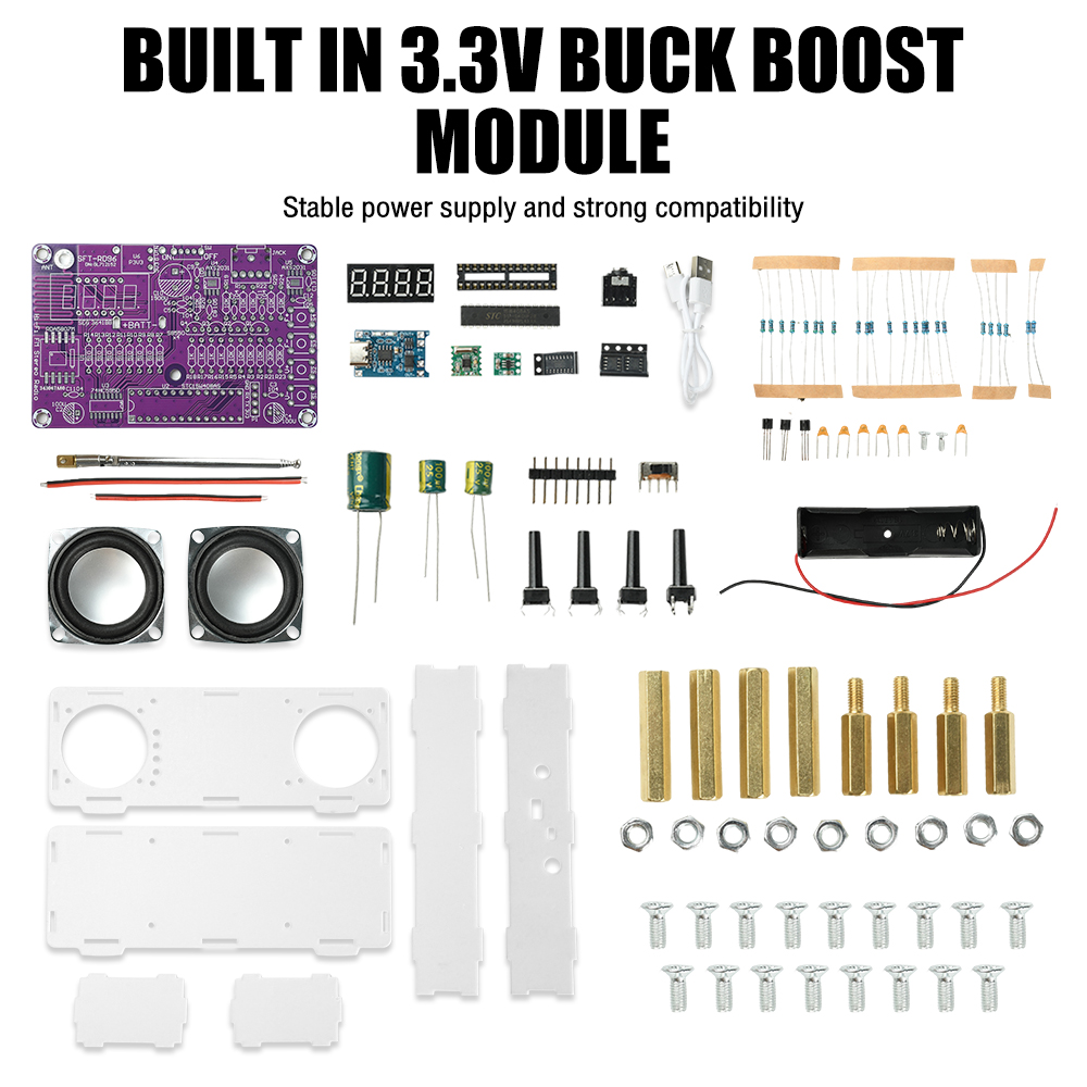 Diy Audio Electronics Projects - 87.5-108MHz デュアルチャンネル FM ラジオ電子 DIY キット