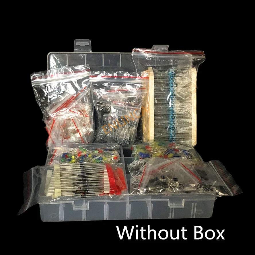 Diy Electronics Components Kit - 金属皮膜抵抗キットLEDダイオード電解コンデンサセラミックセットトランジスタパックDIY電子部品キット