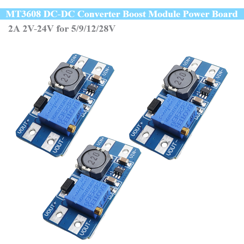 Arduino Diy Electronics - 3 個 MT3608 モジュール DC-DC コンバータブーストモジュール電源ボード