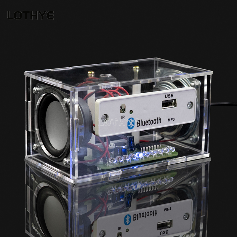 Diy Electronics Components Kit - デュアルチャンネルBluetoothスピーカー,音声制御付き電子キット,3W x 2,はんだ付けキット