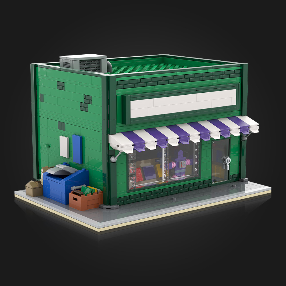 Diy Electronics Shop - MOC 映画ストリートビュー ザ・アンドロイドダンジョンズ 野球カードショップ 組み立てブロックモデル ブリック