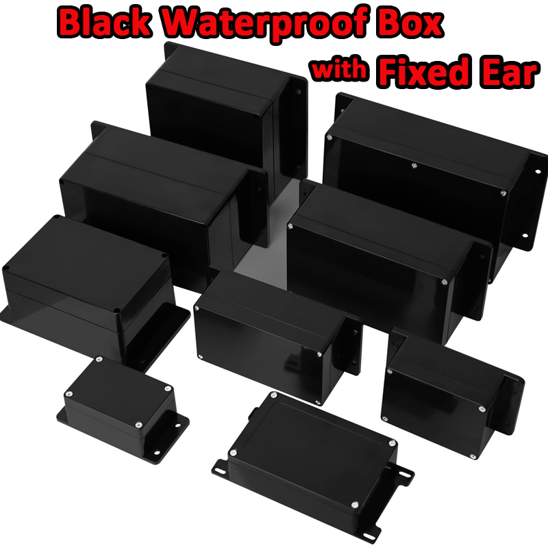 Diy Enclosure For Electronics - 防水ABSプラスチックジャンクションボックス、電子プロジェクトケース、固定耳付きエンクロージャー、DIYボックス、電源