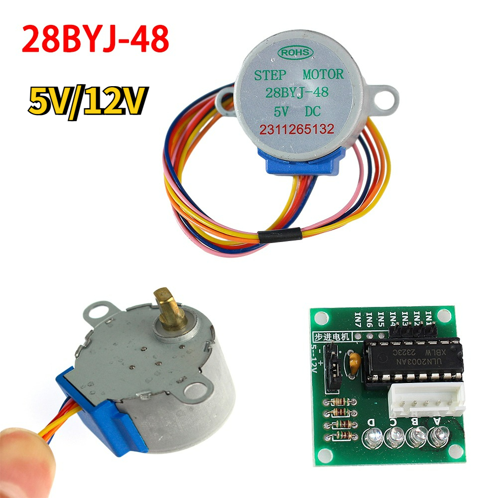 Arduino Diy Electronics - 28BYJ-48 ステッピングモーターキット 5V/12V 4相5線ステッピングモーター ULN2003ドライバーボードテストモジュール付き Arduino