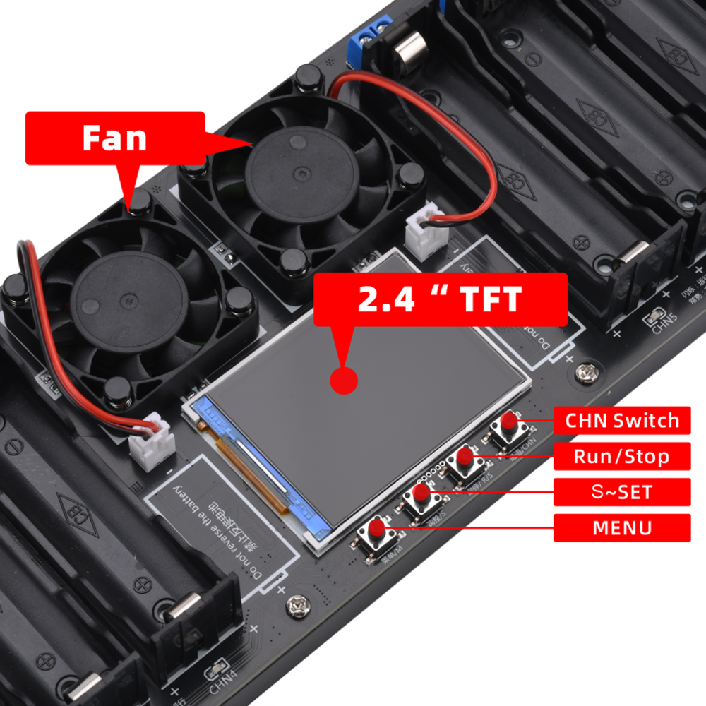 2/4/8 チャンネル 18650 バッテリー容量抵抗テスタ - Diy Electronic Load のレビューと価格
