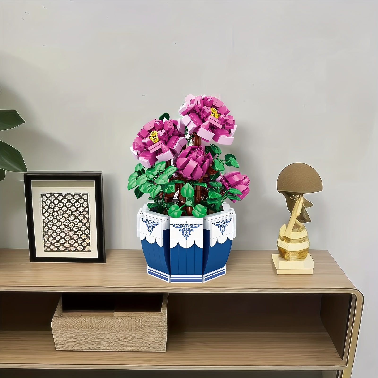 絶妙な牡丹の花の花束ビルディングブロックキット、レンガセット - Diy Electronics For Adults のレビューと価格