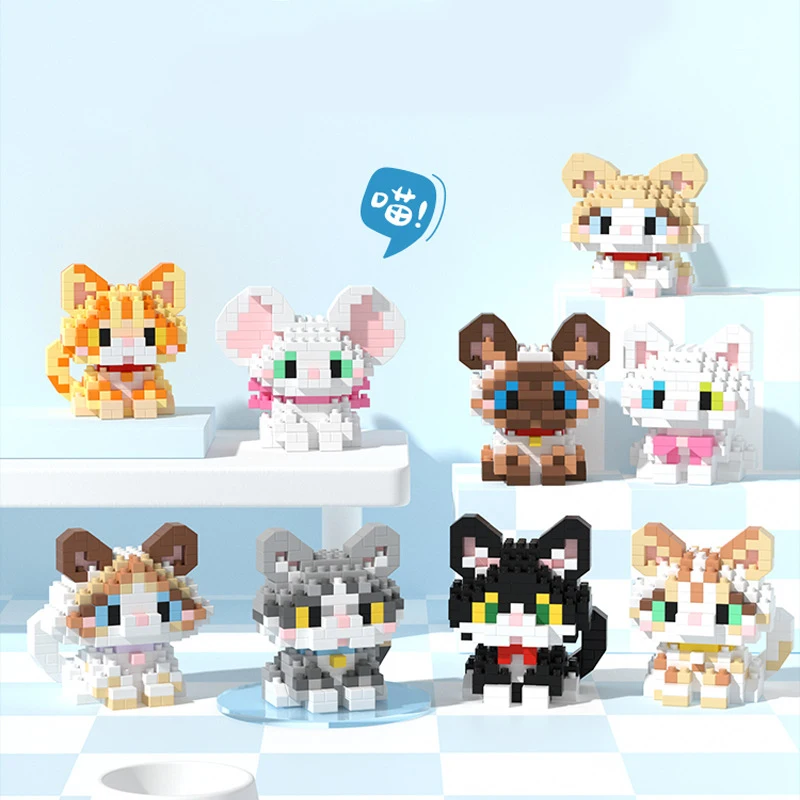 動物マイクロビルディングブロックセットオセロットラグドール猫 - Diy Electronics For Adults のレビューと価格