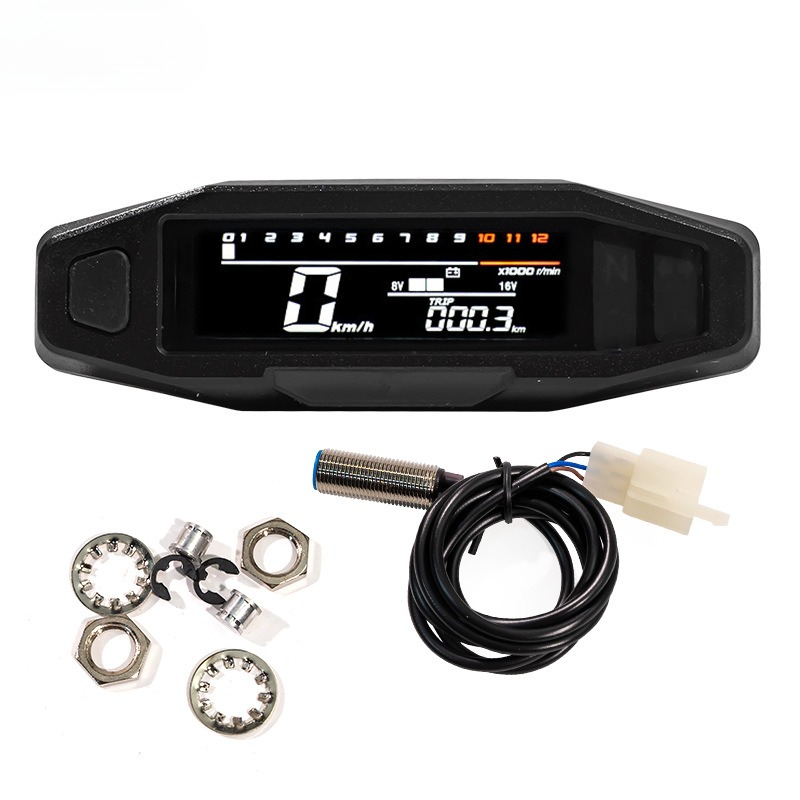 売れ筋バイク用計器改造汎用電子多機能コードメーター速度計オイ - Diy Electronics To Sell のレビューと価格