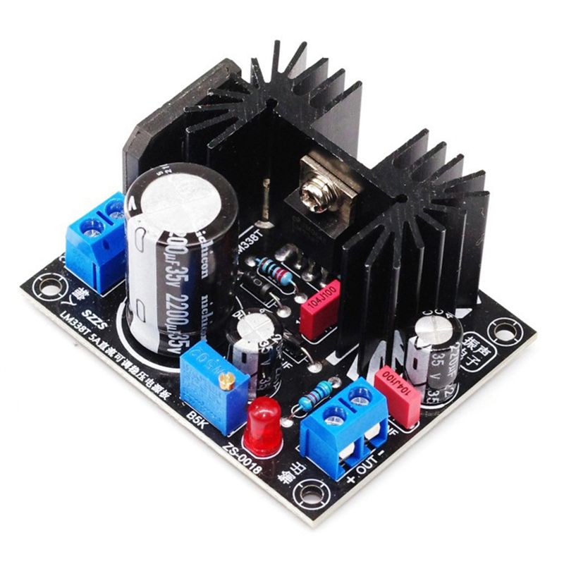 LM338 5A 出力調整可能なリニア安定化電源ボードフィラ - Diy Electronics Board のレビューと価格