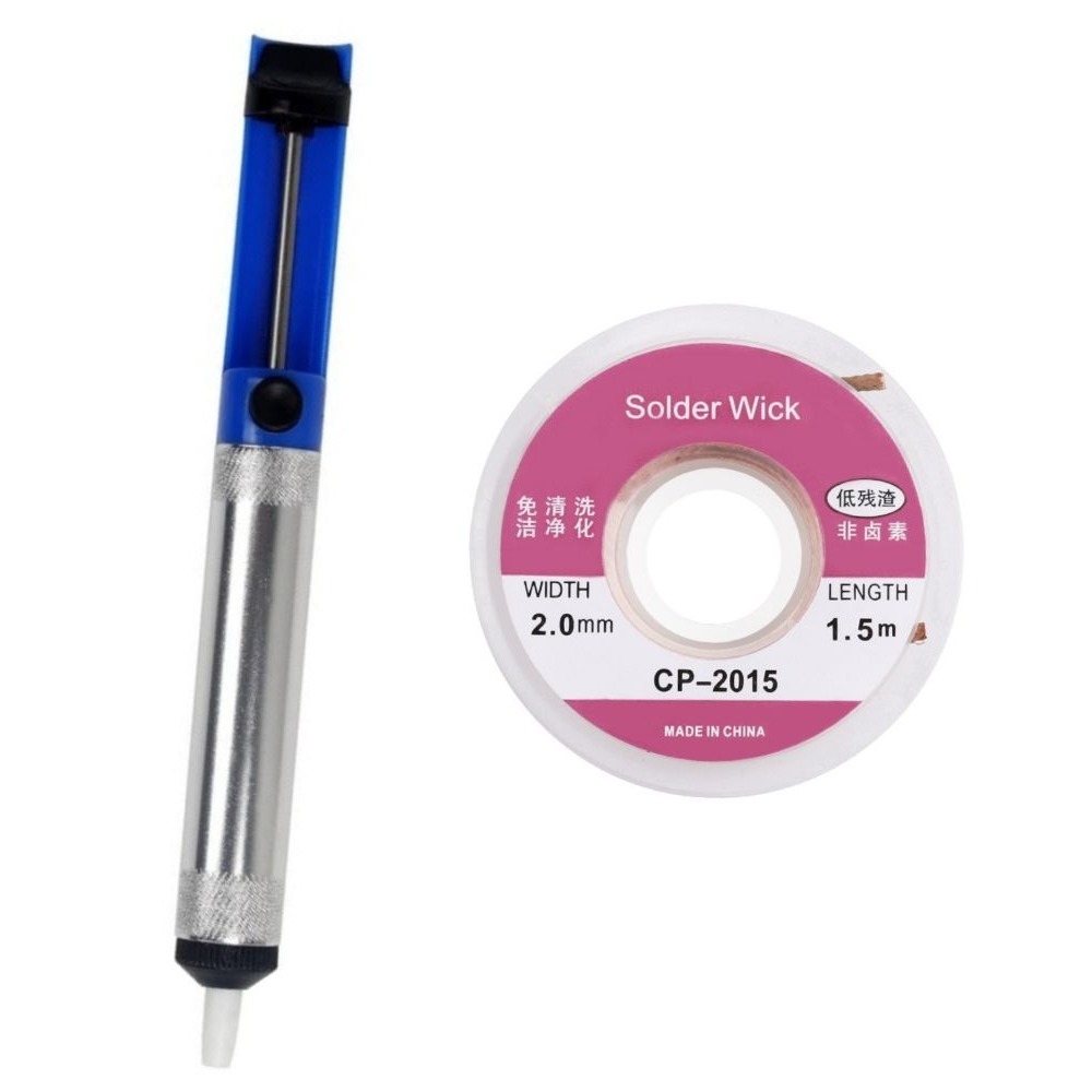 アルミはんだ除去ポンプ真空錫除去ペンはんだ除去メッシュ編組テ - Desoldering Pump Solder のレビューと価格