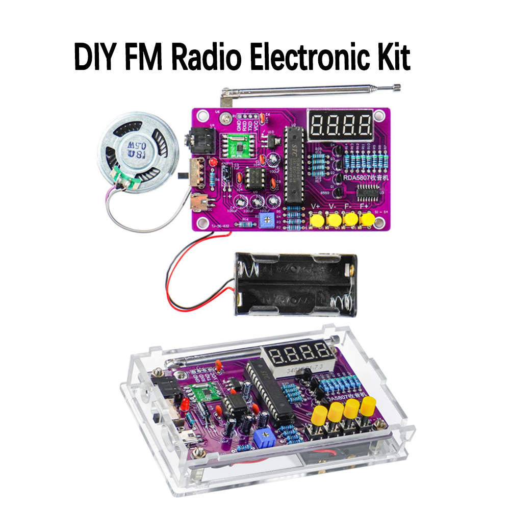 DIY FM ラジオ電子キット 87-108MHz 調整可能 - Diy Electronics Projects のレビューと価格