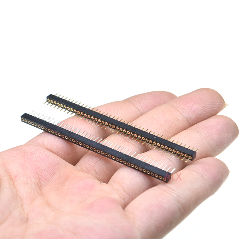 1X40ピン シングル列 オス・メス 丸ピン ヘッダーコネク - Male Female Header Pin のレビューと価格