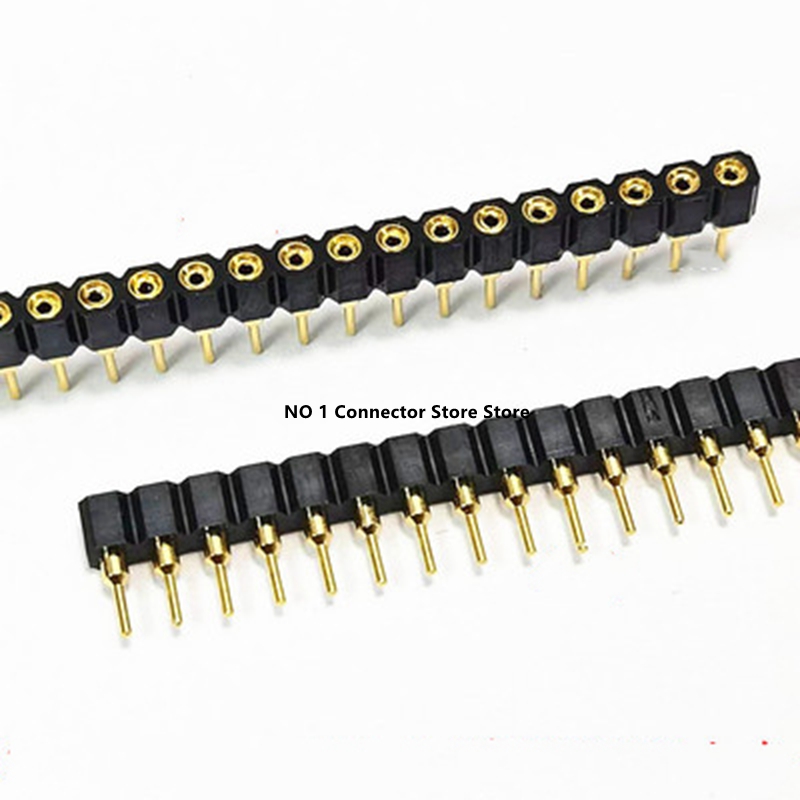 1 個 2.54 ミリメートルピッチ丸穴オス錫ゴールドメスピ - Male Female Header Pin のレビューと価格
