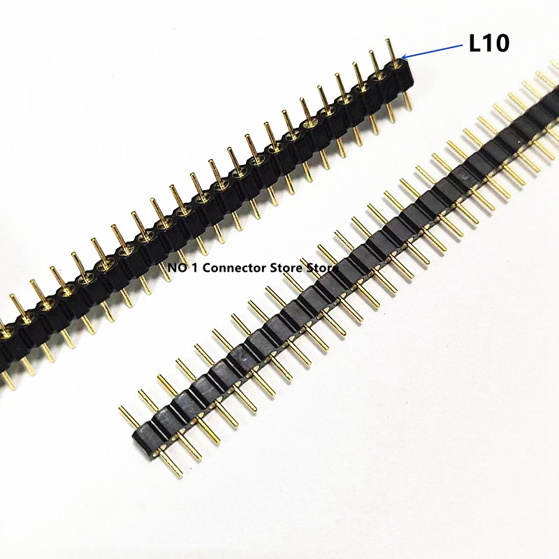 1 個 2.54 ミリメートルピッチ丸穴オス錫ゴールドメスピ - Male Female Header Pin のレビューと価格