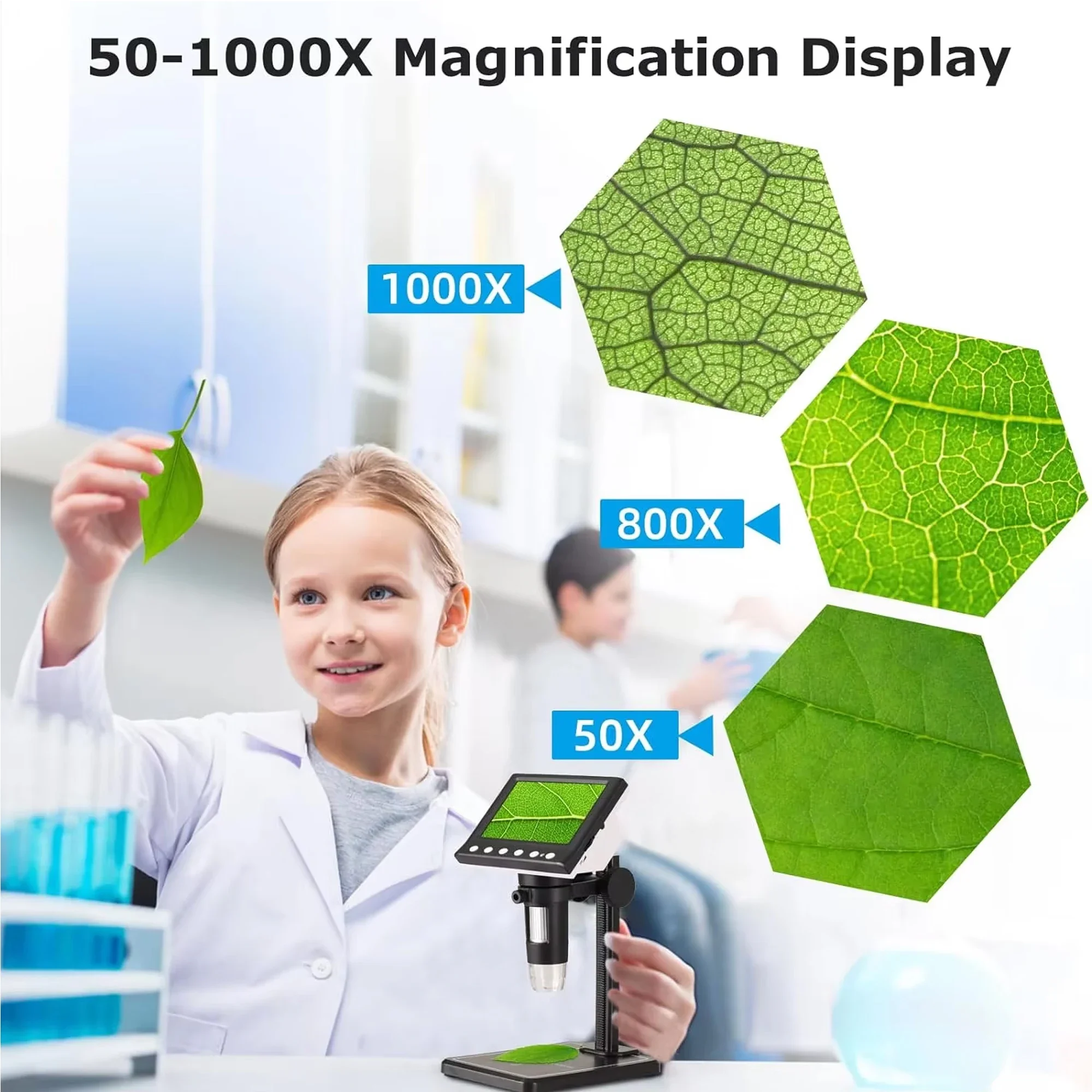 検査用顕微鏡 1000倍拡大 8 LED照明付き 32GBメ - Diy Microscope For Electronics Repair のレビューと価格