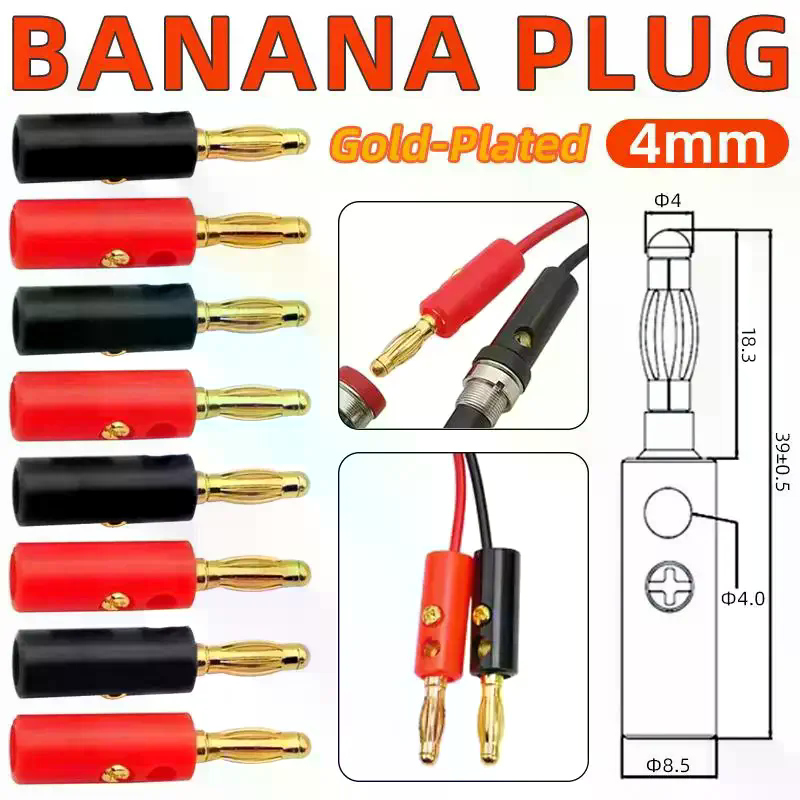 4MM バナナプラグソケット端子セット高導電性コネクタオーデ - Diy Audio Electronics Projects のレビューと価格